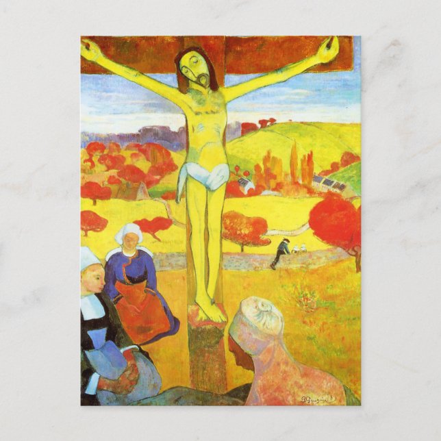 Tarjeta postal Gauguin Yellow Christ (Anverso)
