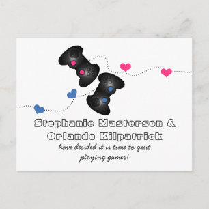 Tarjeta Postal Geeks Gamer Guardar la Fecha Azul O