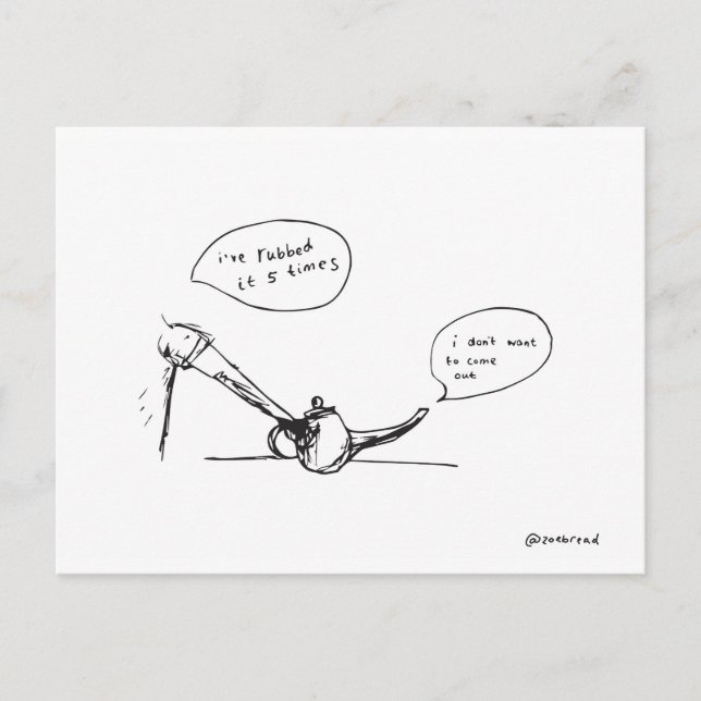 tarjeta postal genie (Anverso)