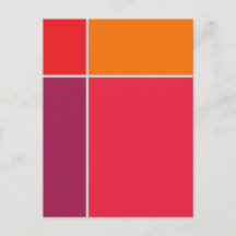 Tarjeta postal geométrica de bloques 2