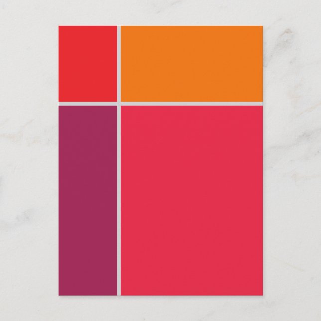 Tarjeta postal geométrica de bloques 2 (Anverso)