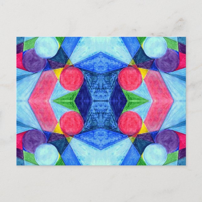 Tarjeta postal geométrica de Skittles (Anverso)