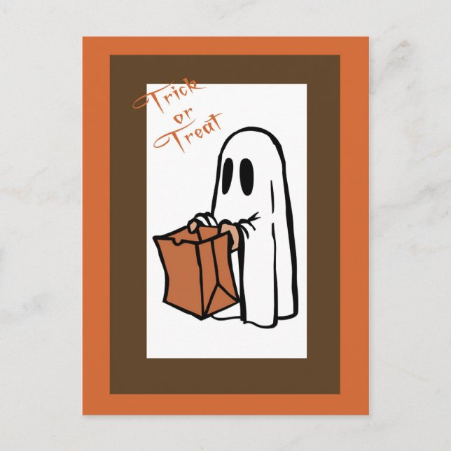 Tarjeta postal Ghost1 Invitación de Halloween (Anverso)