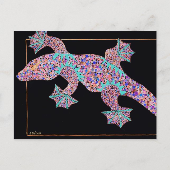 Tarjeta postal Ghost Gecko (Anverso)