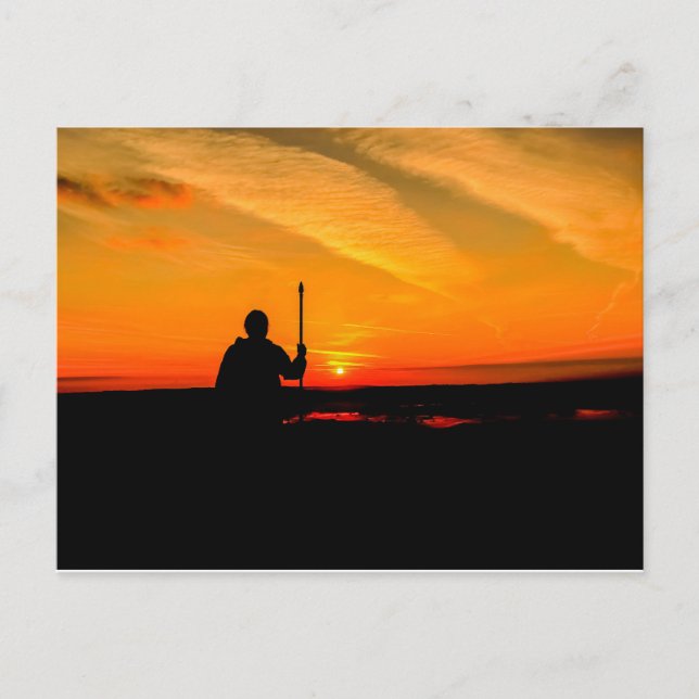 Tarjeta postal Glastonbury Sunrise (Anverso)