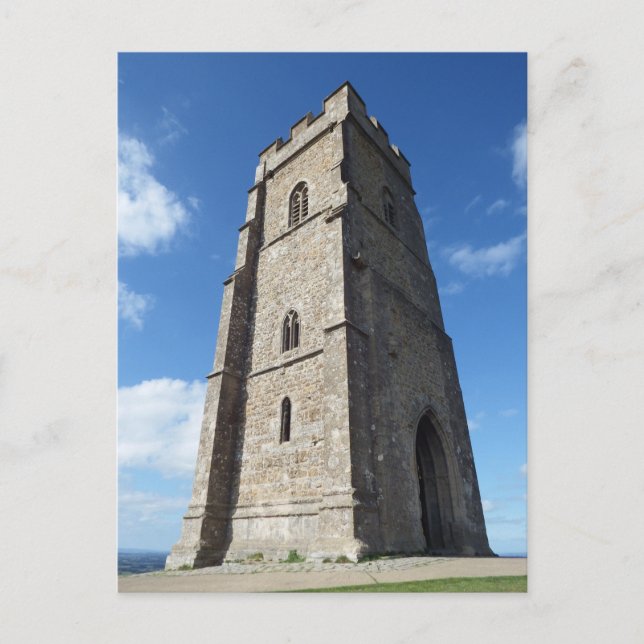 Tarjeta postal Glastonbury Tor Tower (Anverso)