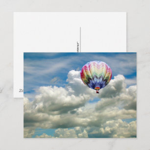 Tarjeta postal - Globo aerostático en nubes
