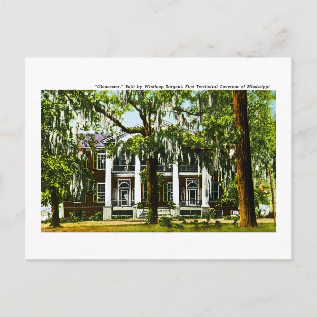 Tarjeta postal "Gloucester" Mississipi (Anverso)
