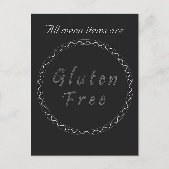 Tarjeta postal Gluten gratis (Anverso)
