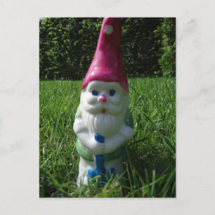 Tarjeta postal "Gnomo de jardín"