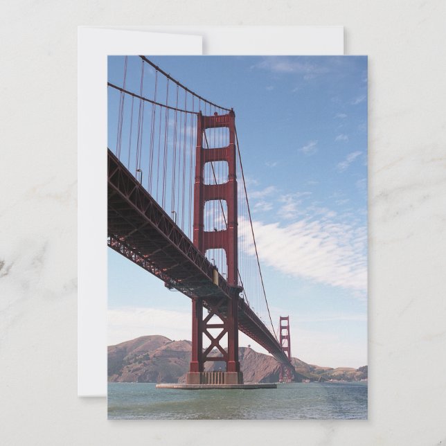 Tarjeta postal Golden Gate de Fort Point (Anverso)