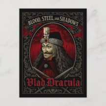 Tarjeta Postal Gótica de Vlad Drácula - Sombras de