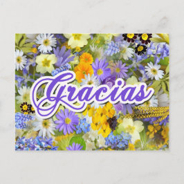 Tarjeta Postal - Gracias - Floral