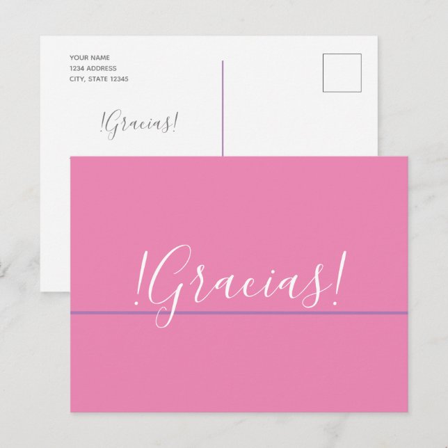 Tarjeta postal - ¡Gracias! - Personalizada (Anverso / Reverso)