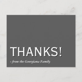 Tarjeta postal "GRACIAS!" vintage y anticuada