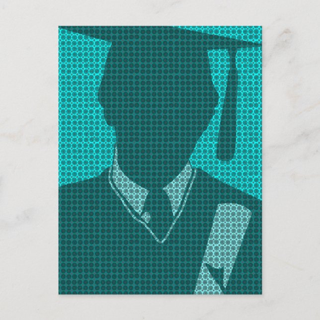 Tarjeta Postal Graduación 2011 Toga 8 en Blanco (Anverso)