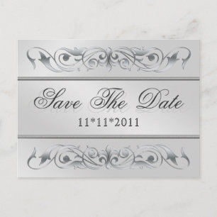 Tarjeta postal Grand Duchess Silver Scroll Save Th