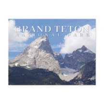 Tarjeta postal Grand Teton, tarjeta de parque naci