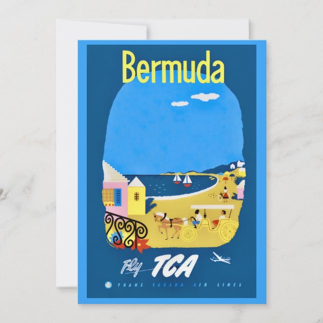 Tarjeta postal grande 5x7 de la playa de Bermuda (Anverso)