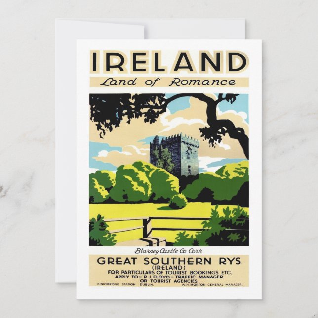 Tarjeta postal grande de 5x7 del Castillo Blarney  (Anverso)