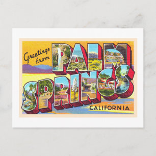 Tarjeta postal grande de Palm Springs California C