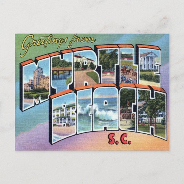 Tarjeta postal grande Myrtle Beach SC (Anverso)