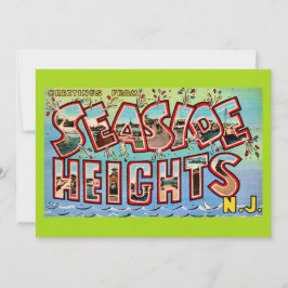 Tarjeta postal grande Vintage Seaside Heights NJ 5