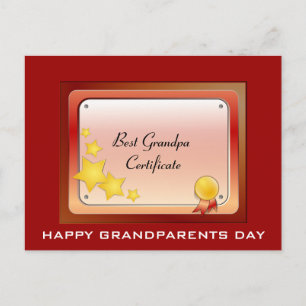 Tarjeta postal Grandpa_Certificate (Personalizar)