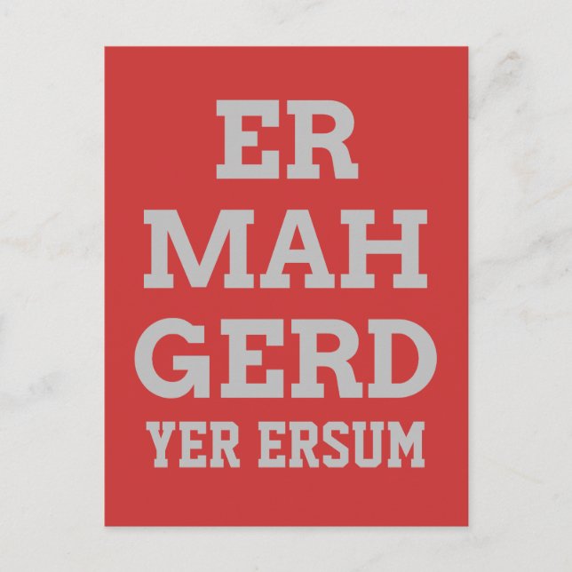 Tarjeta postal Gray Ermahgerd (Anverso)
