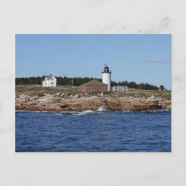 Tarjeta postal Great Duck Island Lighthouse-Maine (Anverso)