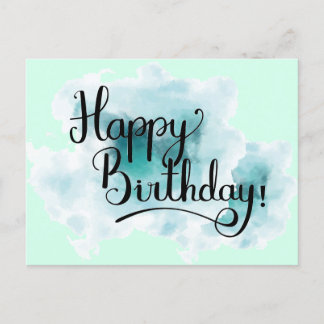 Tarjeta postal Green Happy Birday