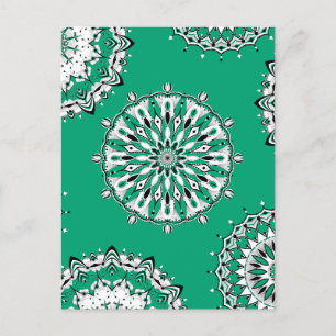Tarjeta postal Green Mandalas 2