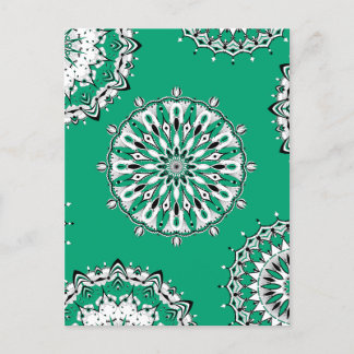 Tarjeta postal Green Mandalas 2
