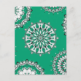 Tarjeta postal Green Mandalas 2