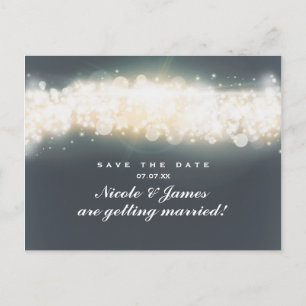 Tarjeta postal Grey Sparkle Light Blast Save The D