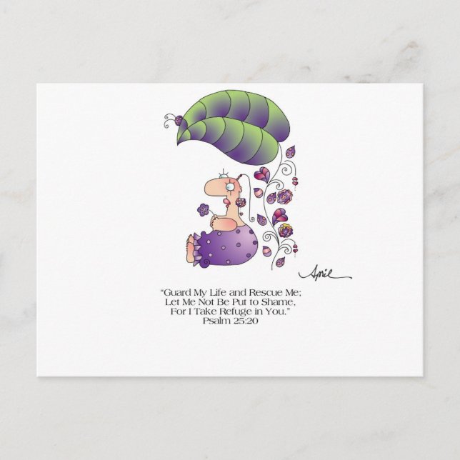 Tarjeta postal GUARD MY LIFE de April McCallum (Anverso)