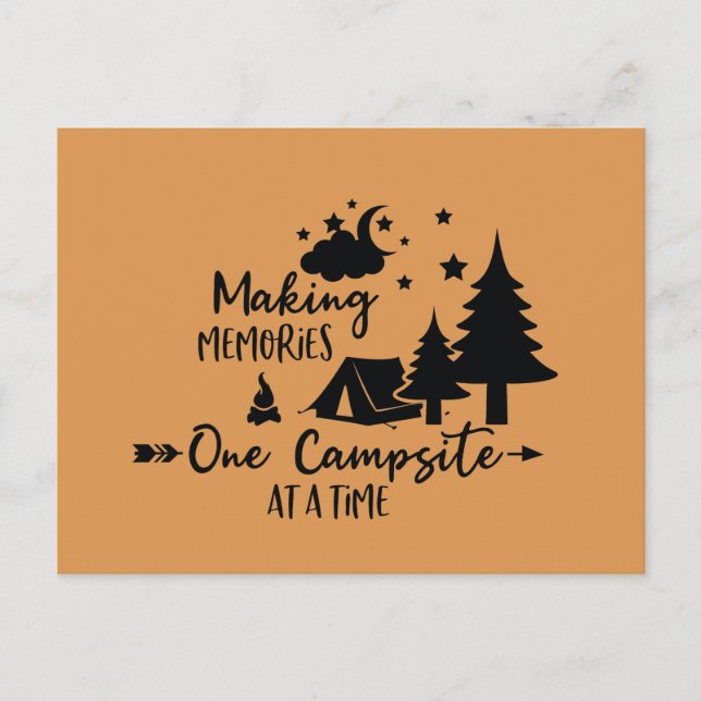 Tarjeta Postal Haciendo Recuerdos Un Campamento a  (Anverso)
