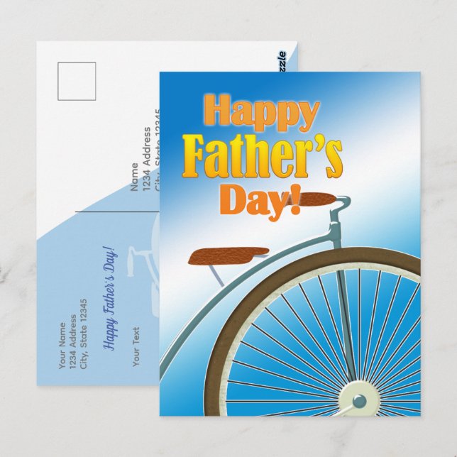 Tarjeta postal - Happy Father's Day (Anverso / Reverso)