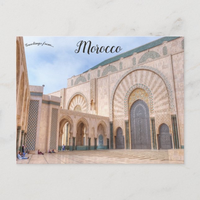 Tarjeta postal Hassan ll Mosca Casablanca Marrueco (Anverso)