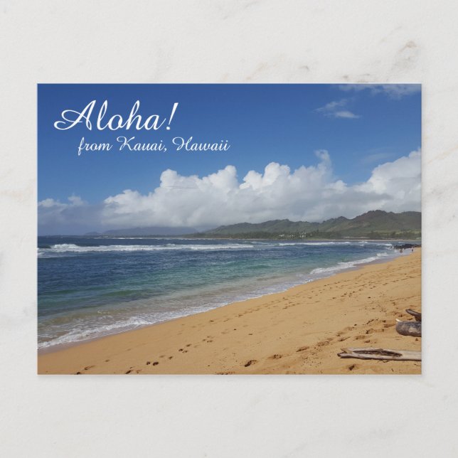 Tarjeta postal Hawaii Beach (Anverso)