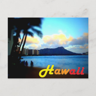 Tarjeta postal Hawaii-Oahu-Diamond Head