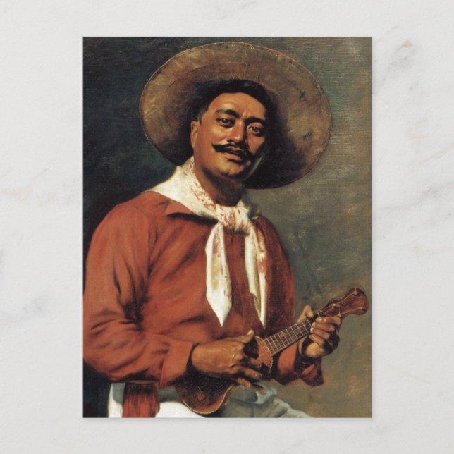Tarjeta postal 'Hawaiian Troubadour' - Hubert Vos (Anverso)