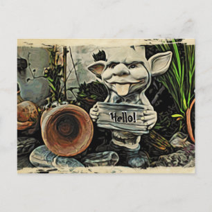 Tarjeta postal "Hello" de Goblin Placard