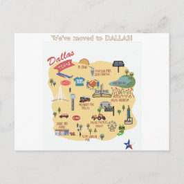 Tarjeta Postal Hemos Nos Mudado a Dallas Texas