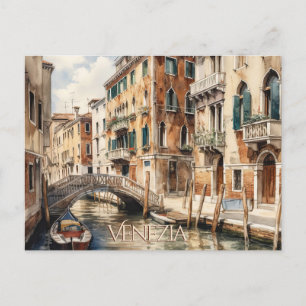 Tarjeta postal Hermoso Acuarela de Venecia Viajes
