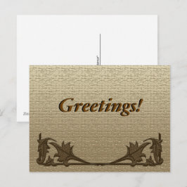 Tarjeta postal - hierros en ángulo y lino