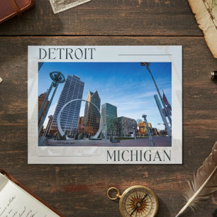 Tarjeta postal histórica moderna de Detroit