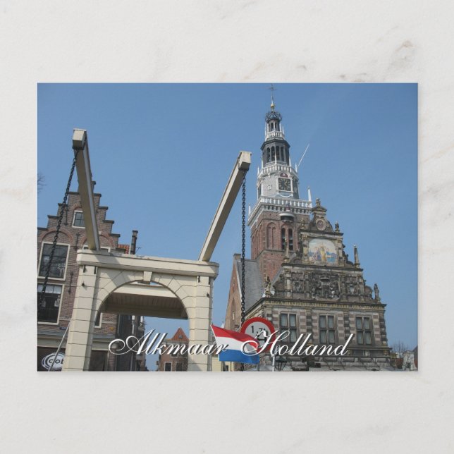 Tarjeta postal Holland Alkmaar Waag (Casa de Pesaj (Anverso)