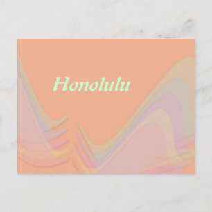 Tarjeta postal Honolulu Hawaii Pastel Wings