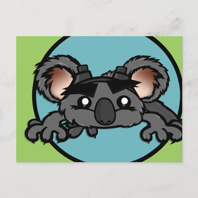 TARJETA POSTAL HORIZONTAL DE OSO DE KOALA CUTE (Anverso)